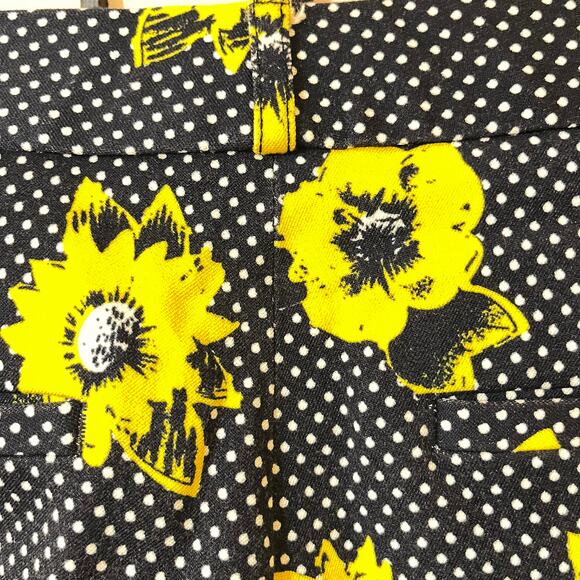 Banana Republic Sloan Floral Ankle Sunflower Pants Chino Navy Yellow - Picture 11 of 12